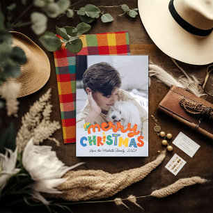 Cartes Pour Fêtes Annuelles Joyeux Noël en plastique coloré Photo