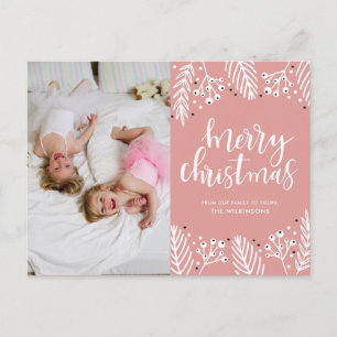 Cartes Pour Fêtes Annuelles Joyeux Noël en rose
