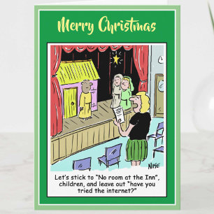Cartes Pour Fêtes Annuelles Joyeux Noël Enfants et Nativité de l'école Jouer.