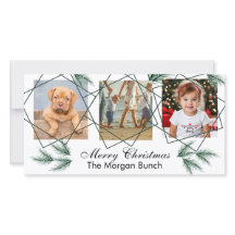 Joyeux Noël Épingle moderne à 3 photos de pin针叶