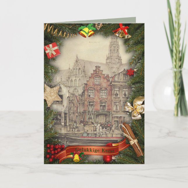 Cartes Pour Fêtes Annuelles Joyeux Noël et Anton Pieck (Devant)