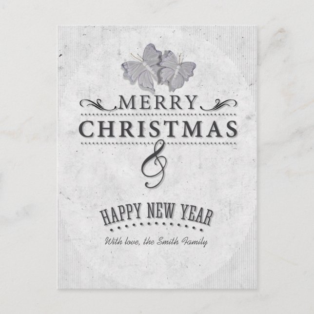 Cartes Pour Fêtes Annuelles Joyeux Noël et Bonne Année (Devant)