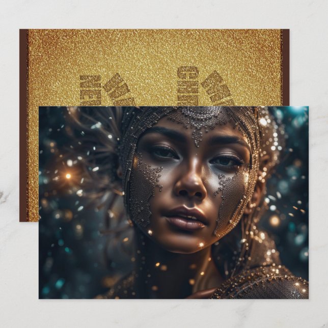 Cartes Pour Fêtes Annuelles Joyeux Noël et Bonne Année Beauté GC (Devant / Derrière)