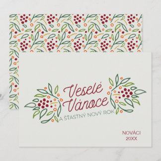 Cartes Pour Fêtes Annuelles Joyeux Noël et Bonne Année en langue tchèque