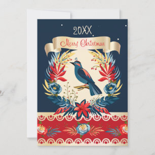 Cartes Pour Fêtes Annuelles Joyeux Noël et Bonne Année ! Oiseau bleu 2026