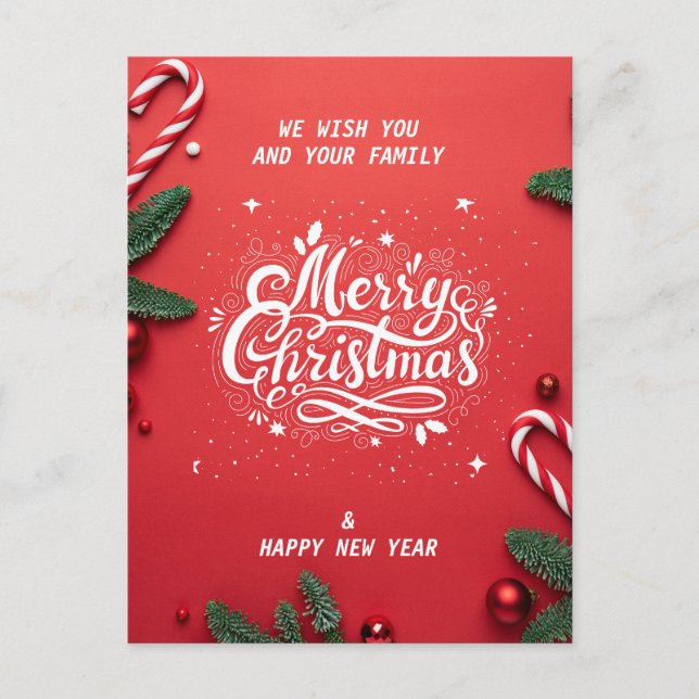 Cartes Pour Fêtes Annuelles Joyeux noël et bonne nouvelle année (Devant)