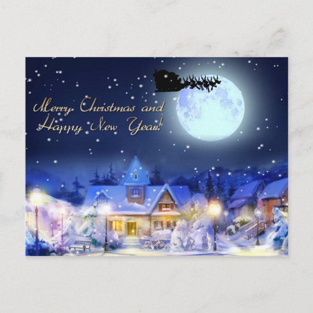 Cartes Pour Fêtes Annuelles joyeux noël et heureux nouvel an (Devant)