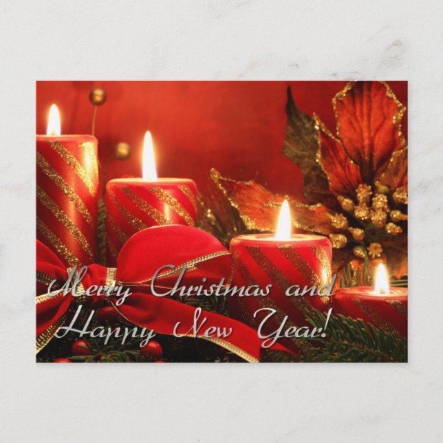 Cartes Pour Fêtes Annuelles joyeux noël et heureux nouvel an (Devant)