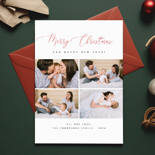 Cartes Pour Fêtes Annuelles Joyeux Noël et Joyeux Nouvel An Famille 4 Photo