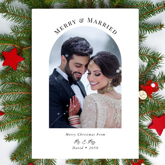 Cartes Pour Fêtes Annuelles Joyeux Noël et mariage photo Arche (Créateur téléchargé)