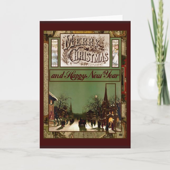 Cartes Pour Fêtes Annuelles Joyeux Noël et une bonne année (Devant)