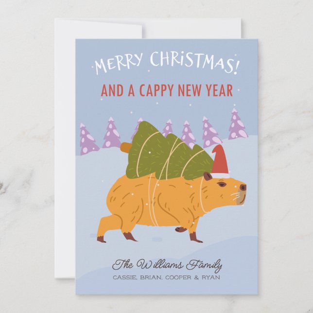 Cartes Pour Fêtes Annuelles "Joyeux Noël et une bonne année" (Devant)