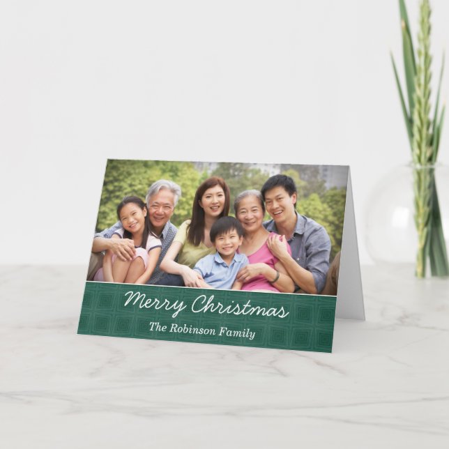 Cartes Pour Fêtes Annuelles Joyeux Noël Famille Maman Papa Photo Personnaliser (Devant)