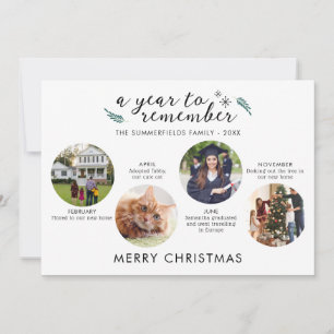 Cartes Pour Fêtes Annuelles Joyeux Noël Famille Photo Collage