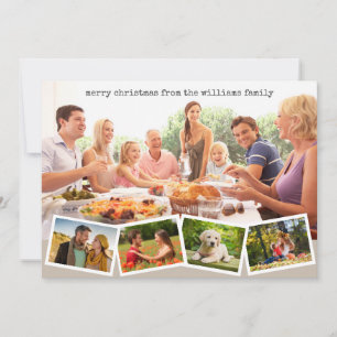 Cartes Pour Fêtes Annuelles Joyeux Noël Famille Photo Collage