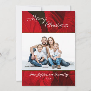 Cartes Pour Fêtes Annuelles Joyeux Noël Famille Photo Élégante Personnaliser
