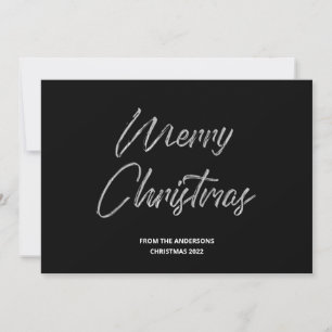 Cartes Pour Fêtes Annuelles Joyeux Noël Faux argent huile et noir
