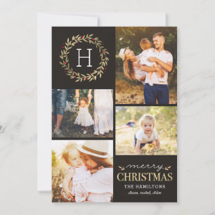 Cartes Pour Fêtes Annuelles Joyeux Noël Festif Festif Couleur ÉDITABLE