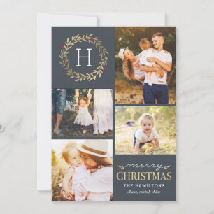 Cartes Pour Fêtes Annuelles Joyeux Noël Festif Festif Couleur ÉDITABLE