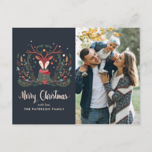 Cartes Pour Fêtes Annuelles "Joyeux Noël" Festive Fête Noël aux Cerfs