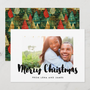 Cartes Pour Fêtes Annuelles Joyeux Noël Festive Photo de famille
