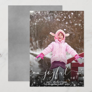 Cartes Pour Fêtes Annuelles Joyeux Noël Festive Stars Photo Grey