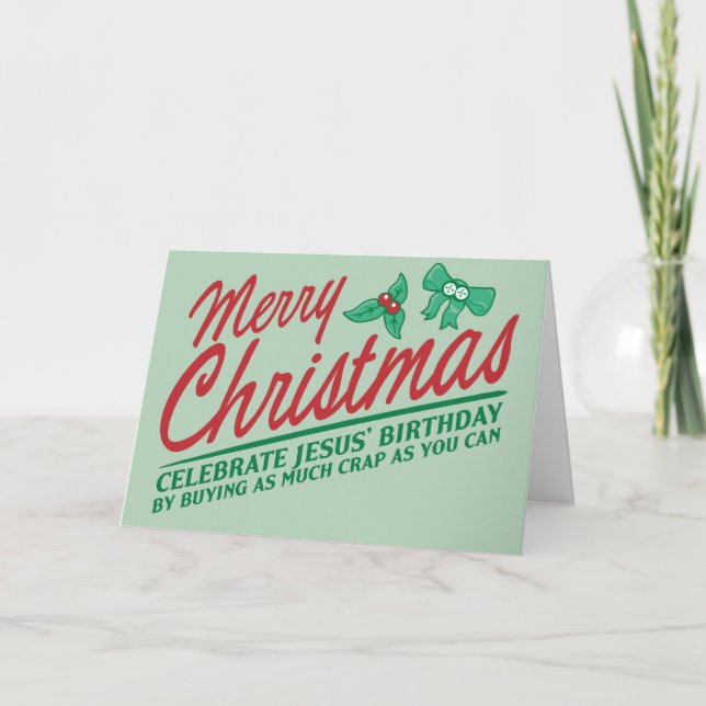 Cartes Pour Fêtes Annuelles Joyeux Noël - Fêtez l'anniversaire de Jésus (Devant)