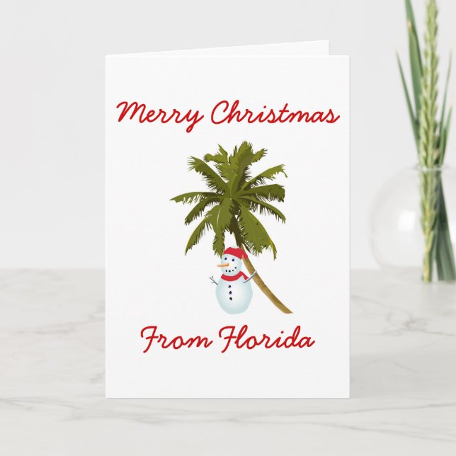 Cartes Pour Fêtes Annuelles Joyeux Noël Floride (Devant)