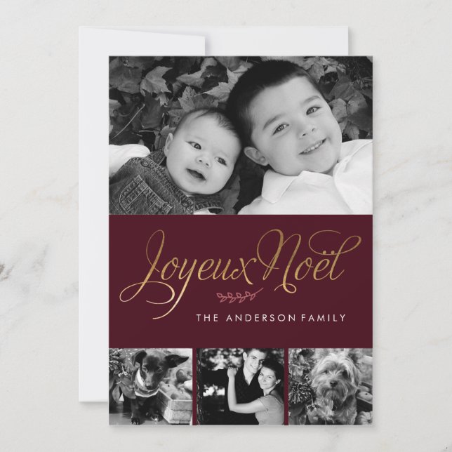 Cartes Pour Fêtes Annuelles Joyeux Noel Français Noël (Devant)