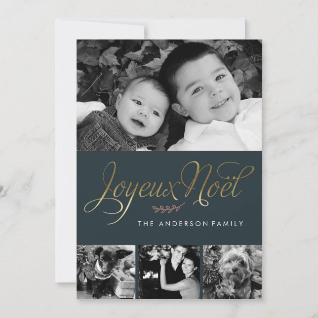 Cartes Pour Fêtes Annuelles Joyeux Noel Français Noël (Devant)