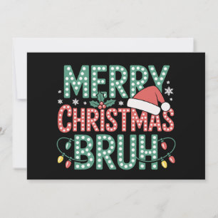 Cartes Pour Fêtes Annuelles Joyeux Noël Frère Santa Xmas Vacances Famille