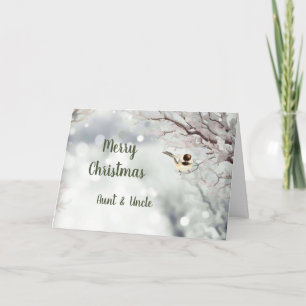 Cartes Pour Fêtes Annuelles Joyeux Noël Frost Oiseau Tante et oncle