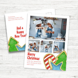 Cartes Pour Fêtes Annuelles Joyeux Noël Fun Cookie Photo Collage