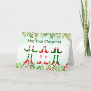 Cartes Pour Fêtes Annuelles Joyeux Noël Fun Nouveautés Chaussures Humour