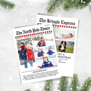 Cartes Pour Fêtes Annuelles Joyeux Noël Fun Photo Collage Journal