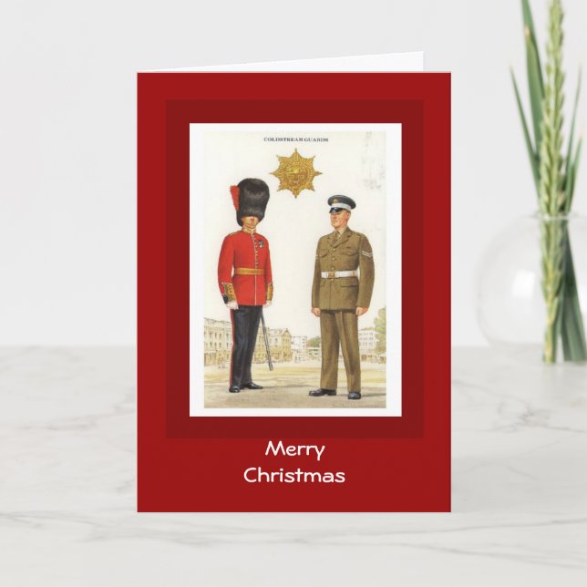 Cartes Pour Fêtes Annuelles Joyeux Noël, gardes de Coldstream (Devant)