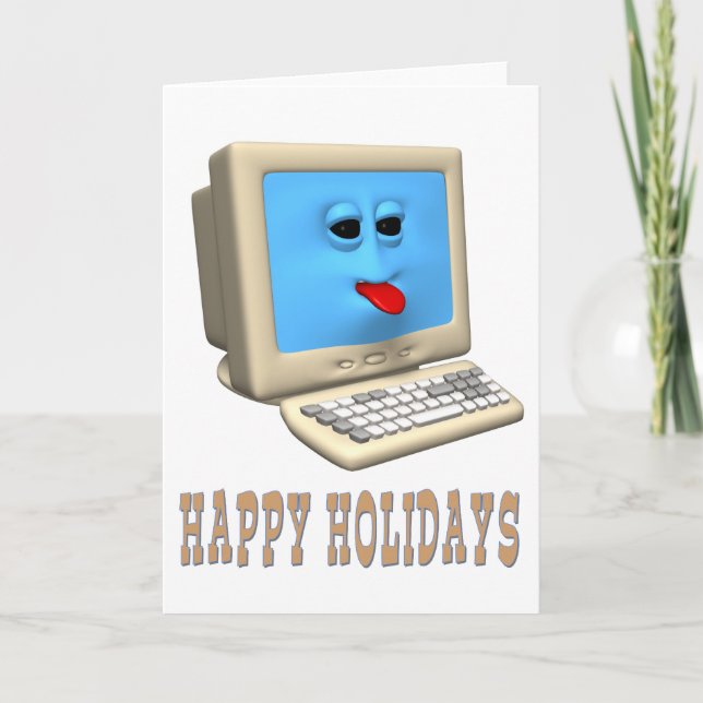 CARTES POUR FÊTES ANNUELLES JOYEUX NOËL  GIFTS DE VOEUX INFORMATIQUES (Devant)