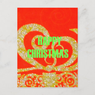 Cartes Pour Fêtes Annuelles Joyeux Noël Golden Red Snowflex.jpg