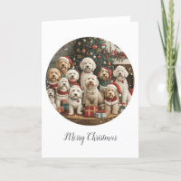 Joyeux Noël Goldendoodle Chiens de chiot