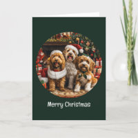 Joyeux Noël Goldendoodle Chiens de chiot