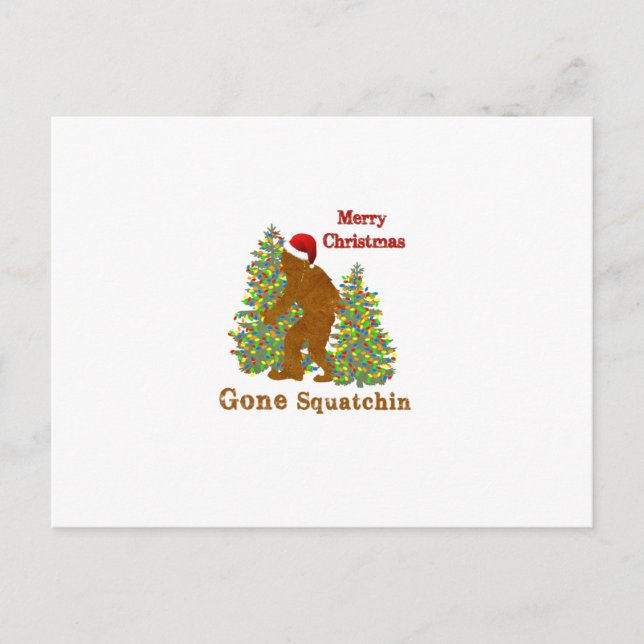 Cartes Pour Fêtes Annuelles Joyeux Noël Gone Squatchine (Devant)