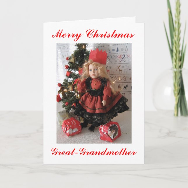 Cartes Pour Fêtes Annuelles Joyeux Noël Grand-mère (Devant)
