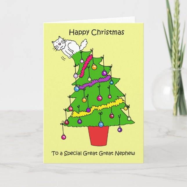 Cartes Pour Fêtes Annuelles Joyeux Noël Grand Nephew (Devant)