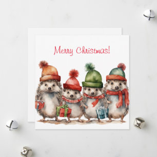 Cartes Pour Fêtes Annuelles Joyeux Noël Hérisson