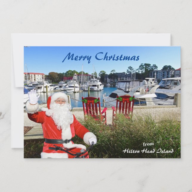 Cartes Pour Fêtes Annuelles Joyeux Noël Hilton Head Island Harbour Town (Devant)