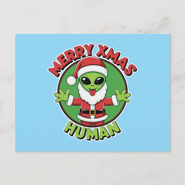 Cartes Pour Fêtes Annuelles Joyeux Noël humain (Devant)