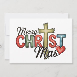Cartes Pour Fêtes Annuelles Joyeux Noël Jésus-Christ Mas Croix Xmas