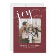 Joyeux Noël Joie Paix Photo Blanc Élégant
