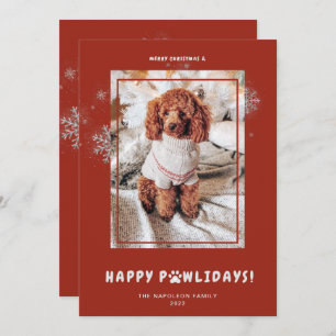 Cartes Pour Fêtes Annuelles Joyeux Noël Joyeux Joyeux PAWlidays Animaux domest