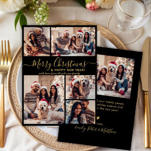 Cartes Pour Fêtes Annuelles Joyeux Noël Joyeux Nouvel An 5 Photo Collage